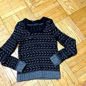 Xs rag & bone chunky black grey sweater